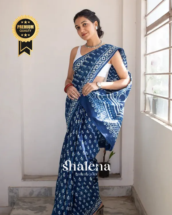 Blue_Color_1_-_Minute_Ready_to_Wear_Mulmul_Cotton_Saree_with_Blouse_Piece