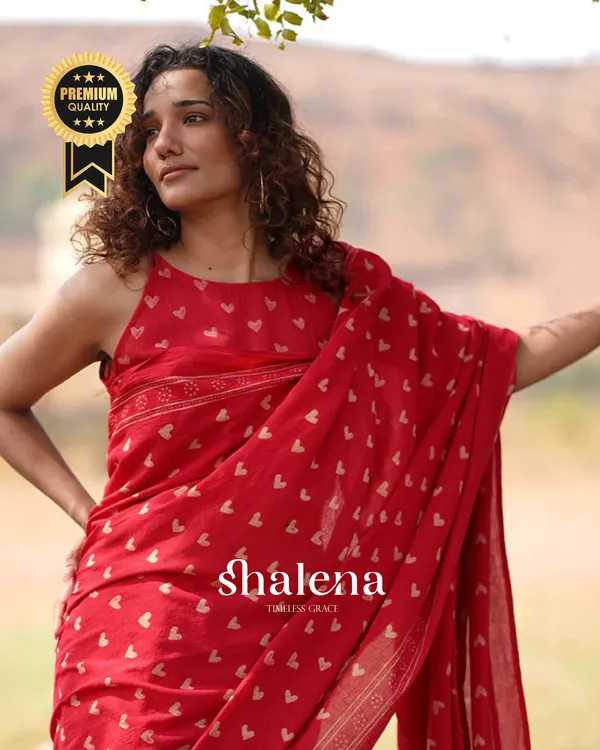 Red_Color_1_-_Minute_Ready_to_Wear_Mulmul_Cotton_Saree_with_Blouse_Piece