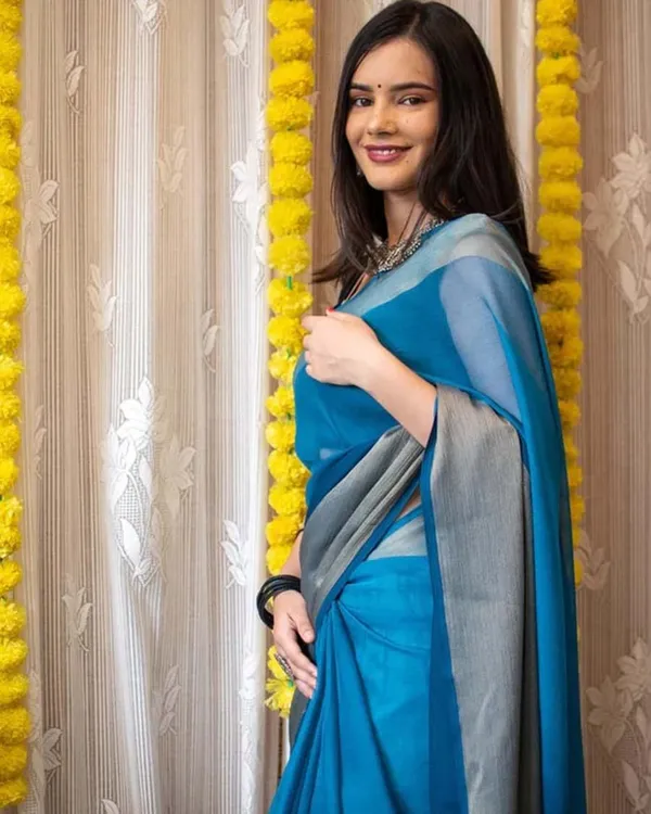 Rama_Color_1-Minute_Ready_To_Wear_Georgette_Saree_With_Blouse_Piece
