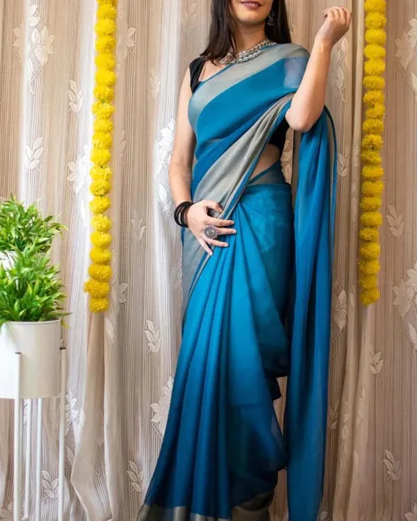 Rama_Color_1-Minute_Ready_To_Wear_Georgette_Saree_With_Blouse_Piece