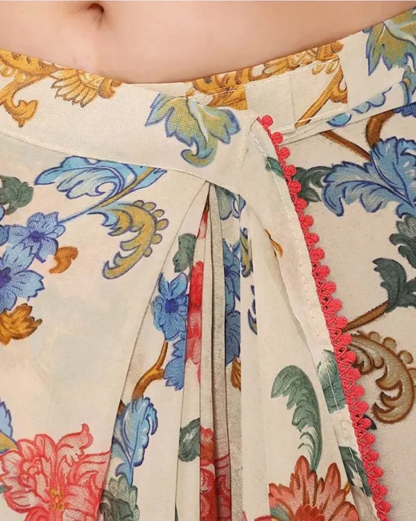 Cream_Color_1-Minute_Ready_To_Wear_Georgette_Saree_With_Blouse_Piece