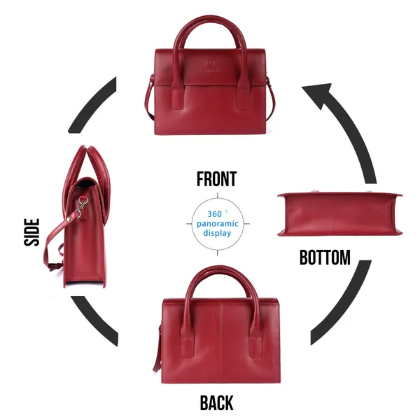 Maroon_Genuine_Leather_Hand_Crafted_Solid_Satchel_For_Women