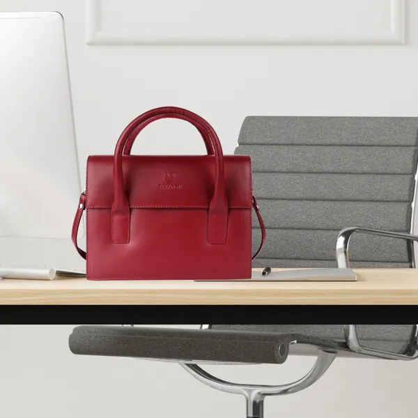 Maroon_Genuine_Leather_Hand_Crafted_Solid_Satchel_For_Women