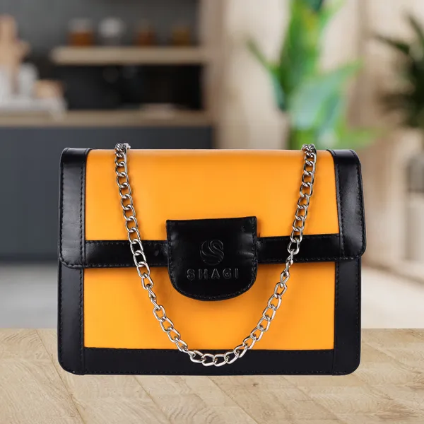 Mustard_&_Black_Genuine_Leather_Hand_Crafted_Sling_Bag_For_Women