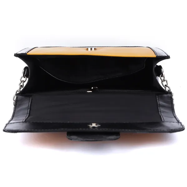 Mustard_&_Black_Genuine_Leather_Hand_Crafted_Sling_Bag_For_Women