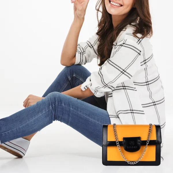 Mustard_&_Black_Genuine_Leather_Hand_Crafted_Sling_Bag_For_Women