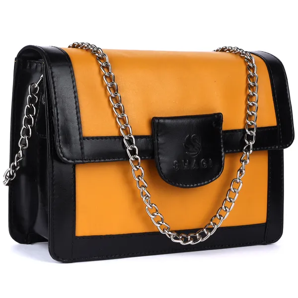 Mustard_&_Black_Genuine_Leather_Hand_Crafted_Sling_Bag_For_Women