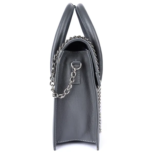 Grey_Genuine_Leather_Hand_Crafted_Solid_Satchel_For_Women