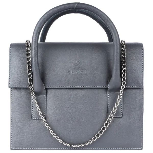 Grey_Genuine_Leather_Hand_Crafted_Solid_Satchel_For_Women