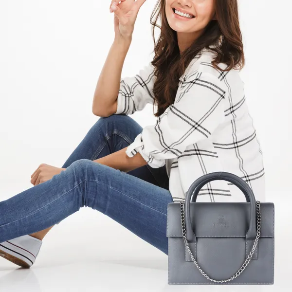 Grey_Genuine_Leather_Hand_Crafted_Solid_Satchel_For_Women