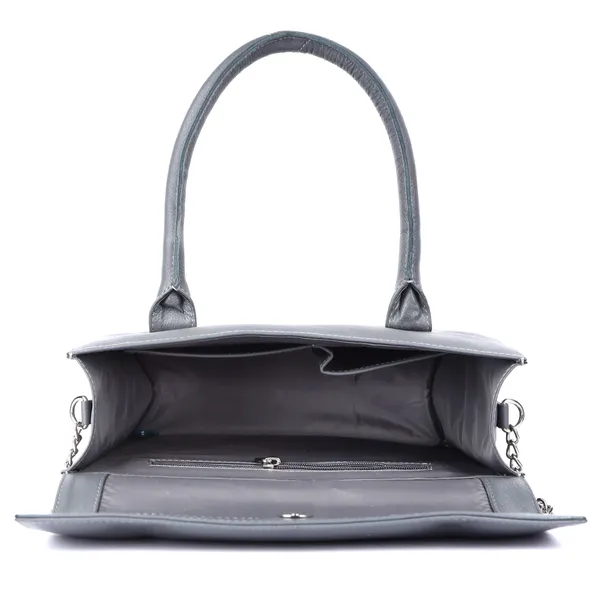 Grey_Genuine_Leather_Hand_Crafted_Solid_Satchel_For_Women