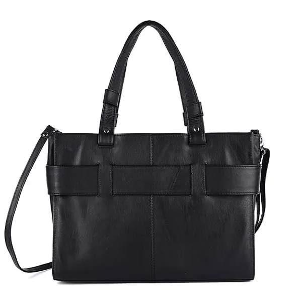 Black_Genuine_Leather_Hand_Crafted_Structured_Handheld_Bag_For_Women