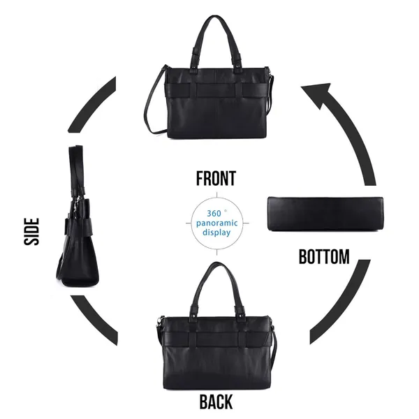 Black_Genuine_Leather_Hand_Crafted_Structured_Handheld_Bag_For_Women