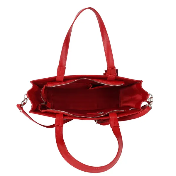 Red_Genuine_Leather_Handcrafted_Structured_Handheld_Bag_For_Women