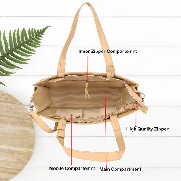 French_Beige_Genuine_Leather_Hand_Crafted_Structured_Handheld_Bag_For_Women