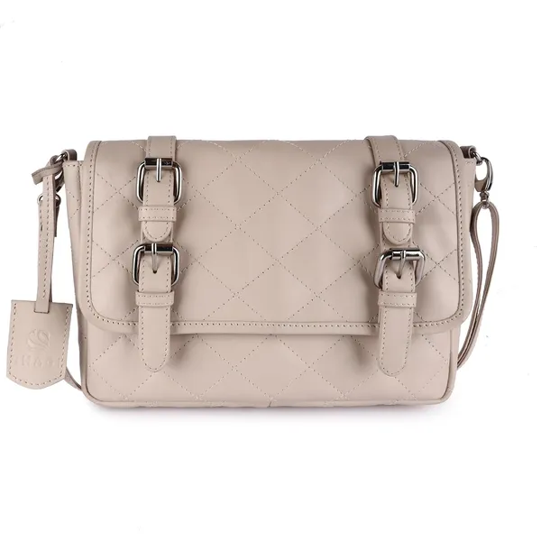 French_Beige_Genuine_Leather_Handcrafted_Shoulder_Hobo_Bag_For_Women