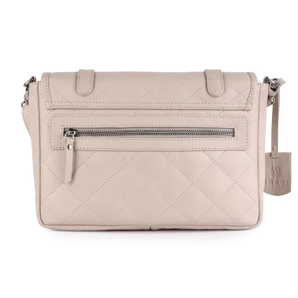 French_Beige_Genuine_Leather_Handcrafted_Shoulder_Hobo_Bag_For_Women