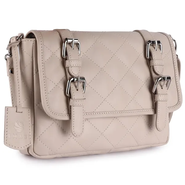 French_Beige_Genuine_Leather_Handcrafted_Shoulder_Hobo_Bag_For_Women