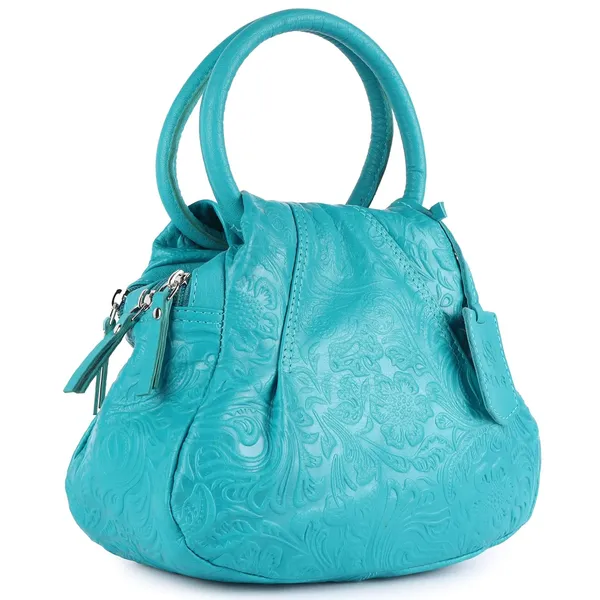 Turquoise_Genuine_Leather_Handcrafted_Mini_Handheld_Bag_For_Women