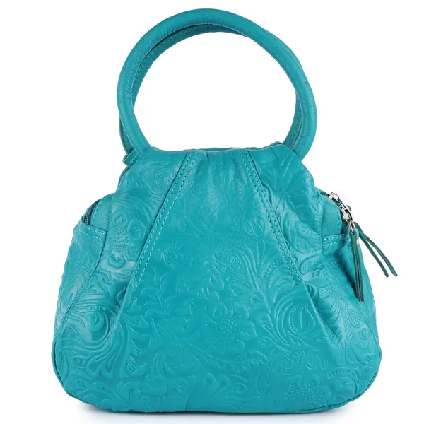 Turquoise_Genuine_Leather_Handcrafted_Mini_Handheld_Bag_For_Women