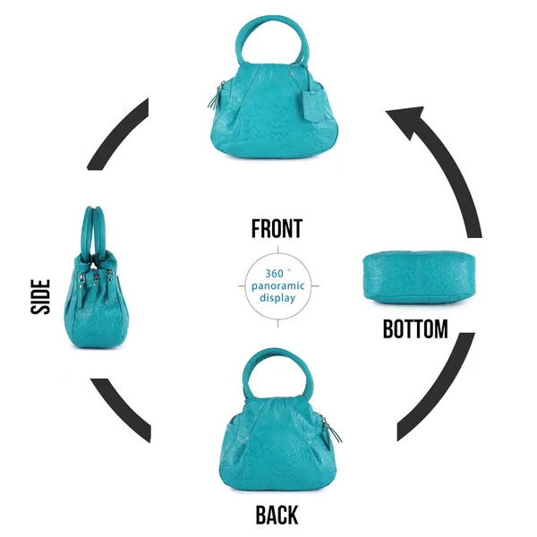 Turquoise_Genuine_Leather_Handcrafted_Mini_Handheld_Bag_For_Women