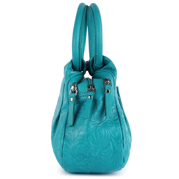 Turquoise_Genuine_Leather_Handcrafted_Mini_Handheld_Bag_For_Women
