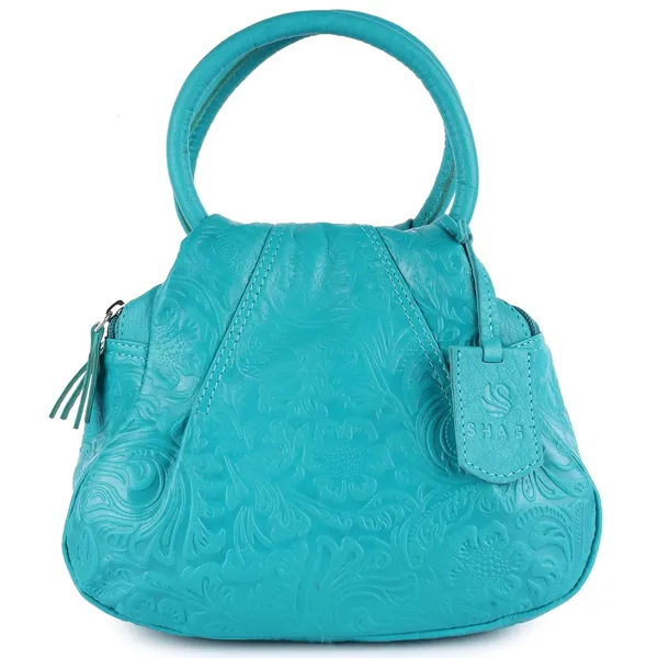 Turquoise_Genuine_Leather_Handcrafted_Mini_Handheld_Bag_For_Women