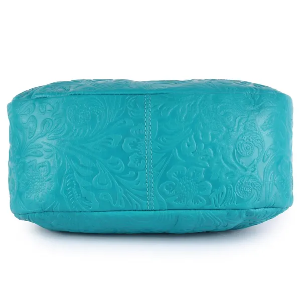 Turquoise_Genuine_Leather_Handcrafted_Mini_Handheld_Bag_For_Women