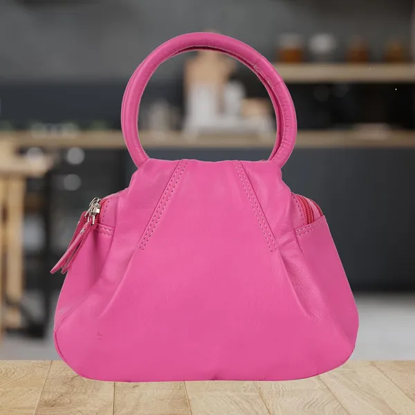 Baby_Pink_Genuine_Leather_Handcrafted_Mini_Handheld_Bag_For_Women