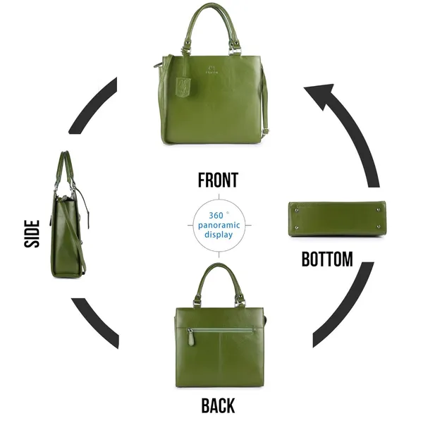 Green_Genuine_Leather_Handcrafted_Mini_Handheld_Bag_For_Women