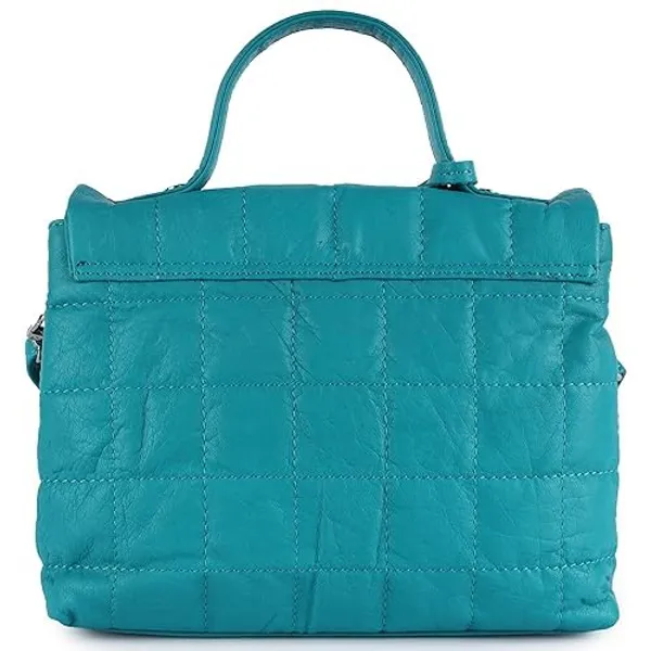 Turquoise_Genuine_Leather_Hand_Crafted_Solid_Satchel_For_Women