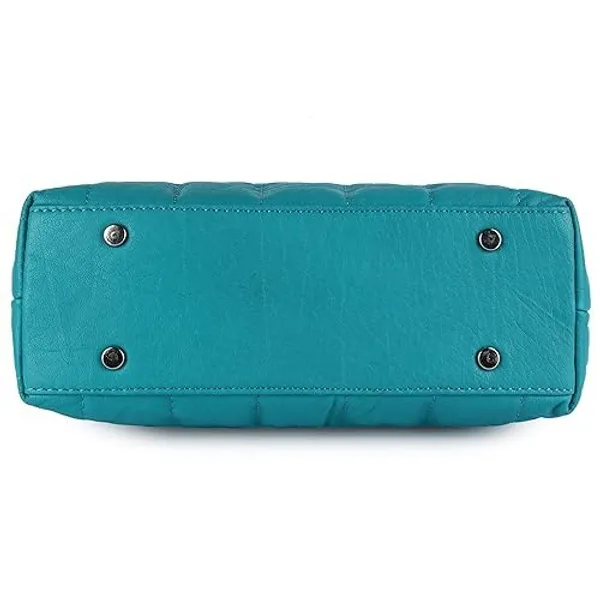 Turquoise_Genuine_Leather_Hand_Crafted_Solid_Satchel_For_Women