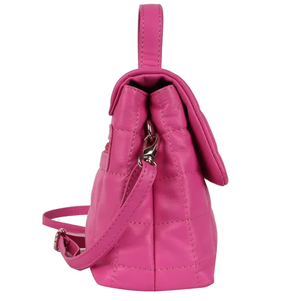 Pink_Genuine_Leather_Hand_Crafted_Solid_Satchel_For_Women