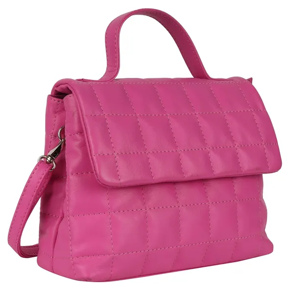 Pink_Genuine_Leather_Hand_Crafted_Solid_Satchel_For_Women
