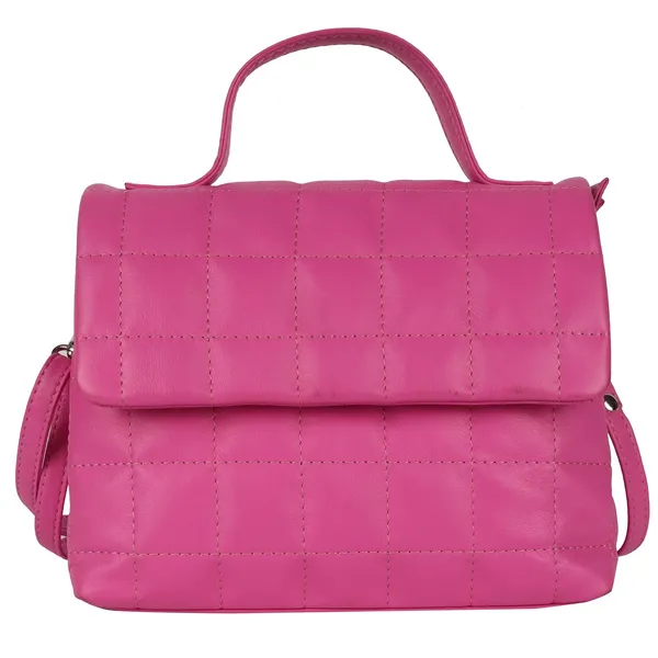 Pink_Genuine_Leather_Hand_Crafted_Solid_Satchel_For_Women