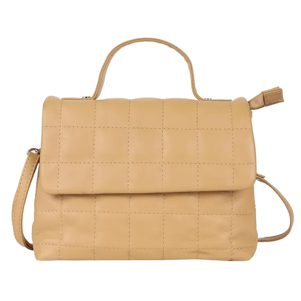 Beige_Genuine_Leather_Hand_Crafted_Solid_Satchel_For_Women