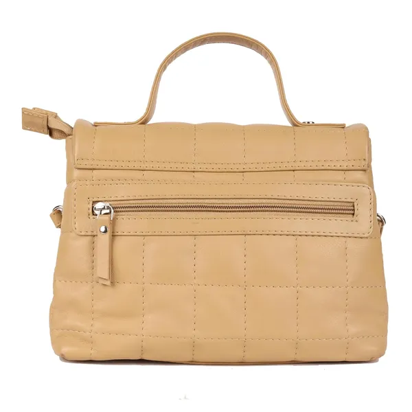 Beige_Genuine_Leather_Hand_Crafted_Solid_Satchel_For_Women