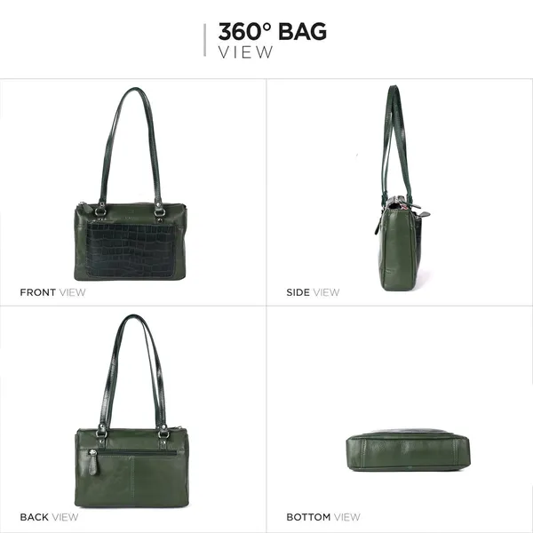 Dark_Green_Genuine_Leather_Hand_Crafted_Solid_Handbag_For_Women
