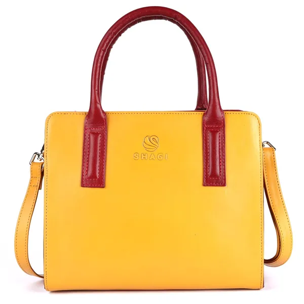 Yellow_Genuine_Leather_Hand_Crafted_Solid_Satchel_For_Women