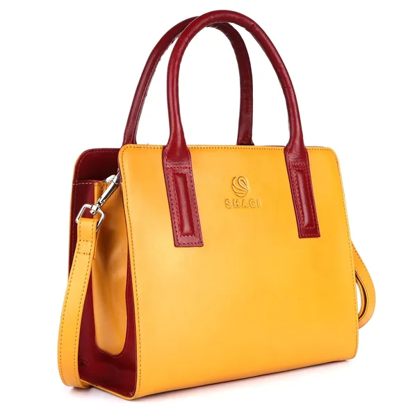 Yellow_Genuine_Leather_Hand_Crafted_Solid_Satchel_For_Women