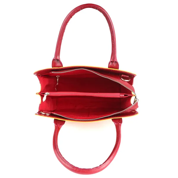 Yellow_Genuine_Leather_Hand_Crafted_Solid_Satchel_For_Women