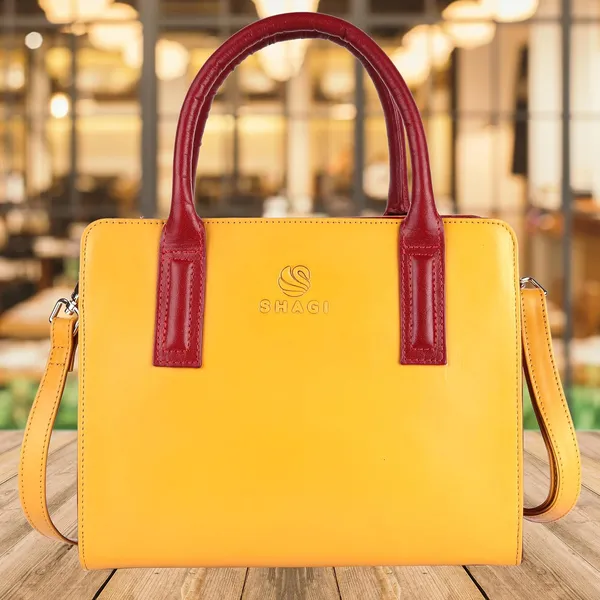Yellow_Genuine_Leather_Hand_Crafted_Solid_Satchel_For_Women