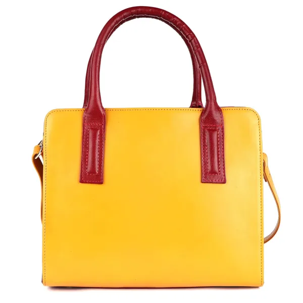 Yellow_Genuine_Leather_Hand_Crafted_Solid_Satchel_For_Women