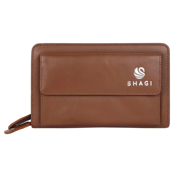 Brown_Genuine_Leather_Handcrafted_Zip_Closure_Solid_Wallet_For_Women