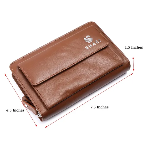 Brown_Genuine_Leather_Handcrafted_Zip_Closure_Solid_Wallet_For_Women