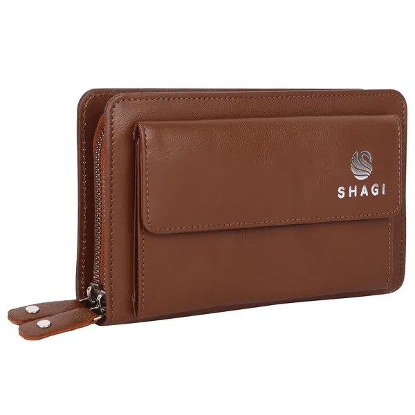 Brown_Genuine_Leather_Handcrafted_Zip_Closure_Solid_Wallet_For_Women
