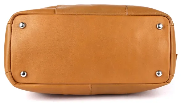 Honey_Yellow_Genuine_Leather_Hand_Crafted_Solid_Satchel_For_Women