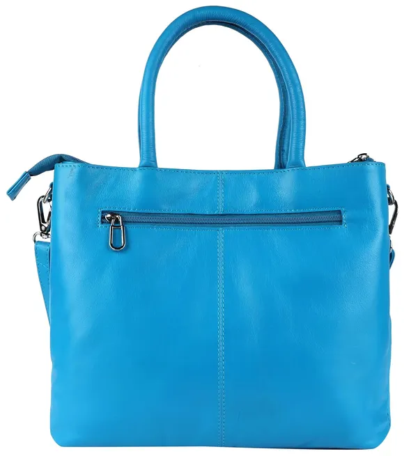 Sky_Blue_Genuine_Leather_Hand_Crafted_Solid_Satchel_For_Women