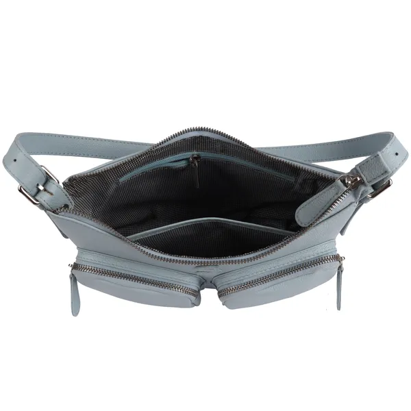 Grey_Detachable_Strap_&_Zip_Closure_Shoulder_Bag_For_Women