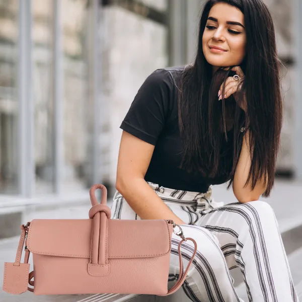 Nude_Pink_Detachable_Strap_&_Zip_Closure_Shoulder_Bag_For_Women